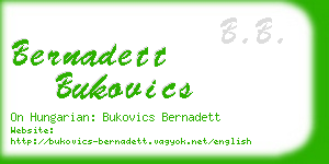 bernadett bukovics business card